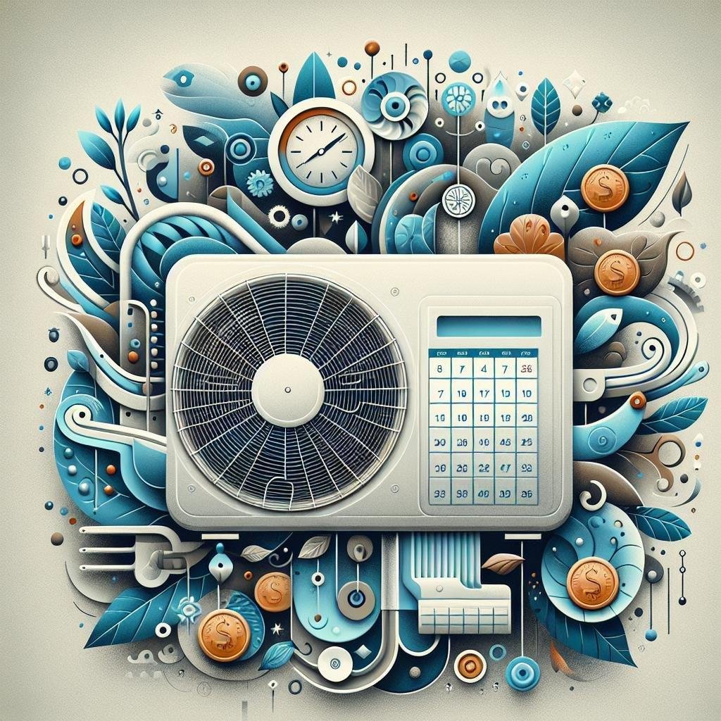 What is the average monthly maintenance cost for a mini split AC?