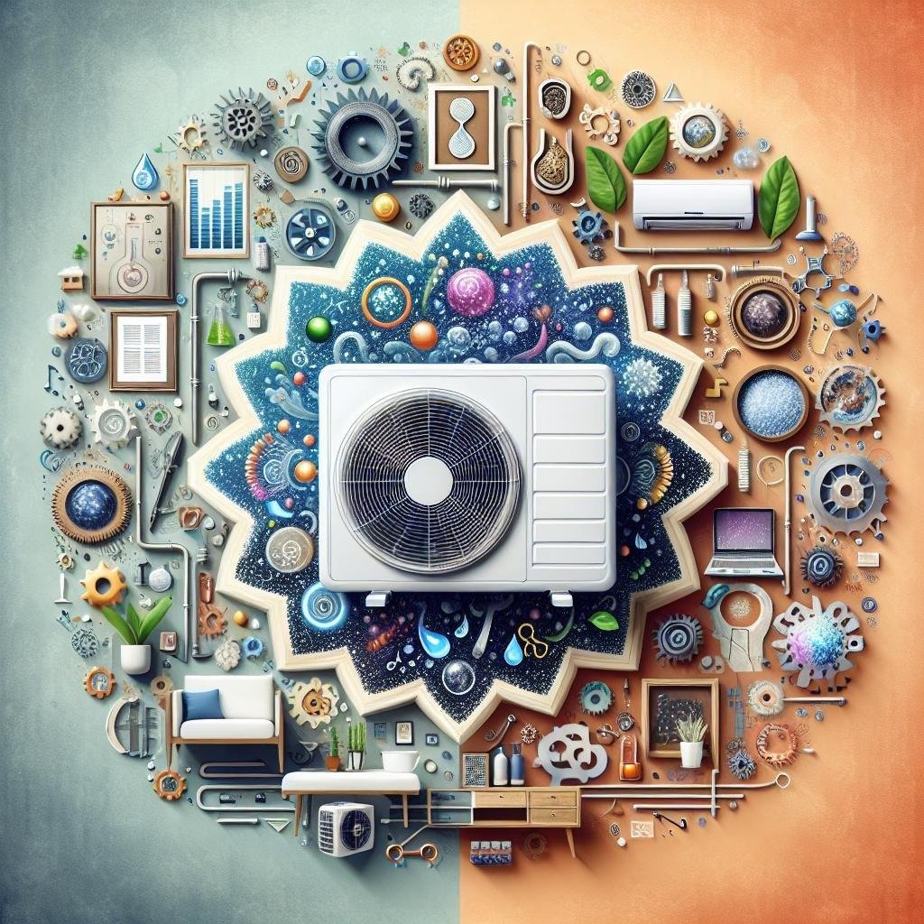 How does a mini split AC system improve indoor air quality?