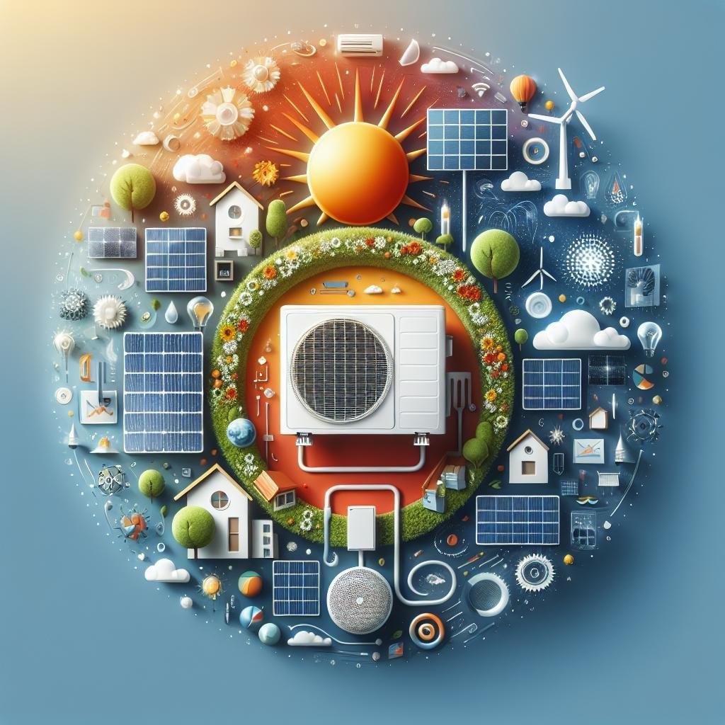 What are the advantages of using solar panels with a mini split AC system?