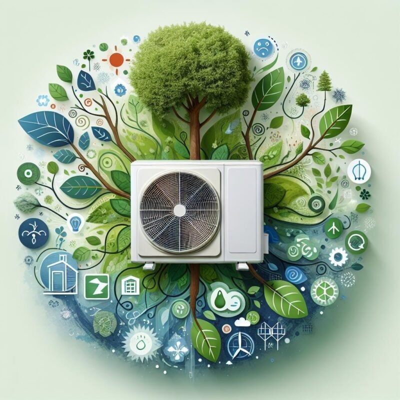 What are the environmental benefits of using a mini split AC system?