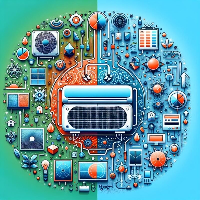 How does a mini split AC differ from a central air conditioning system?
