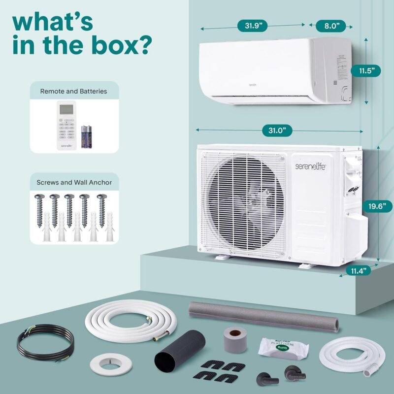 SereneLife 12,000 BTU Mini Split Review: 20 SEER2, DIY Install 2026